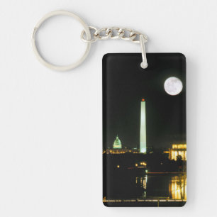 Capitol Building, Lincoln Memorial, Washington Keychain