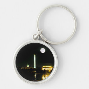Capitol Building, Lincoln Memorial, Washington Keychain
