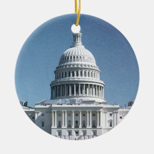 Capitol Dome Crop from jpg Ceramic Ornament (Front)