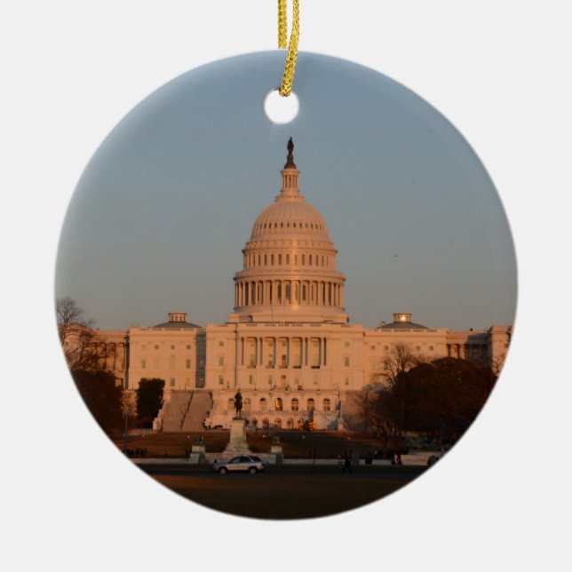 Capitol Hill Ceramic Ornament (Front)