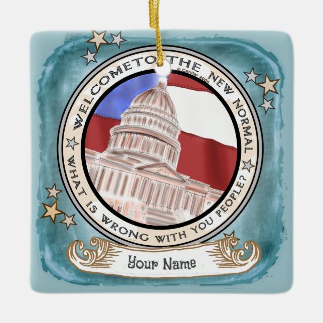 Capitol New Normal  Ceramic Ornament (Front)
