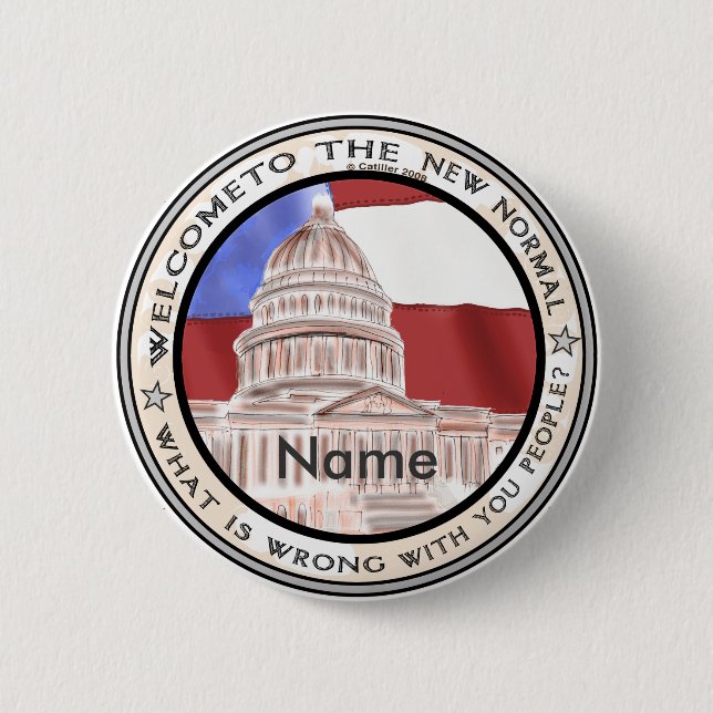 Capitol New Normal Political 2 Inch Round Button (Front)