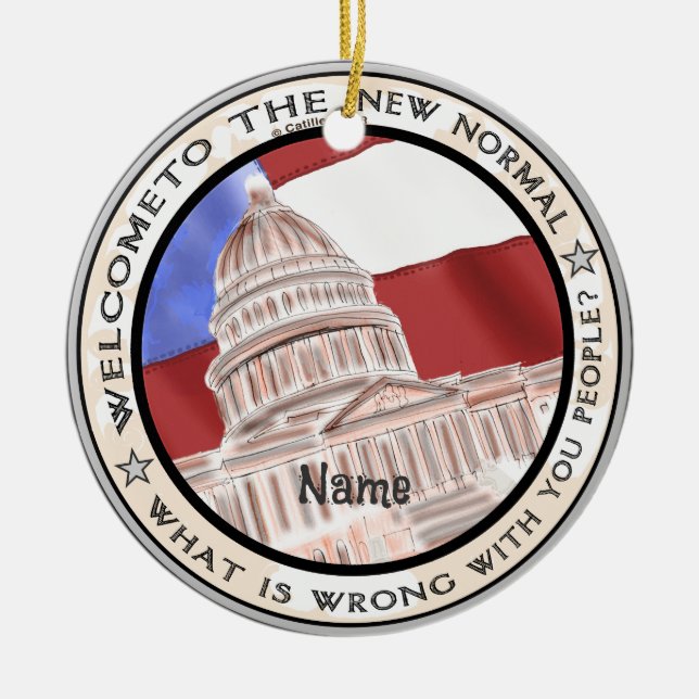 Capitol New Normal Political  Ceramic Ornament (Front)