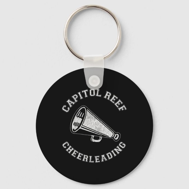 Capitol Reef Cheer Distressed Retro 90's Cheerlead Keychain (Front)