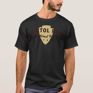 Capitol Reef National Park Arched Text Brown T-Shirt