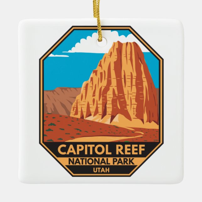 Capitol Reef National Park Cathedral Valley Loop  Ceramic Ornament (Front)