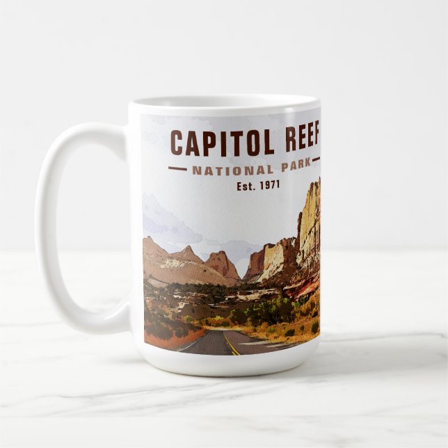 Capitol Reef National Park Cathedral Valley Loop Coffee Mug (Left)