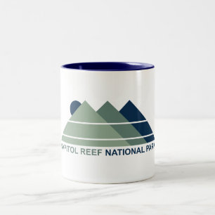 Capitol Reef National Park Mountain Sun Two-Tone Coffee Mug