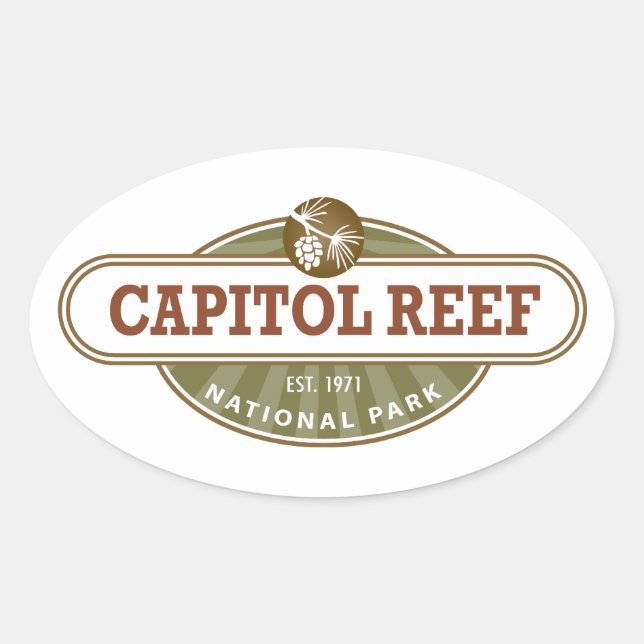 Capitol Reef National Park Oval Sticker (Front)