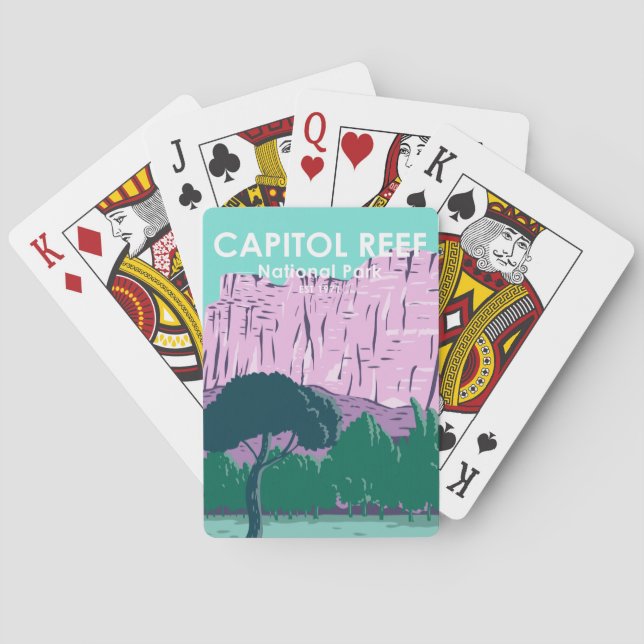 Capitol Reef National Park Utah Vintage  Playing Cards (Back)