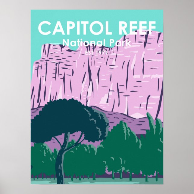  Capitol Reef National Park Utah Vintage Poster (Front)