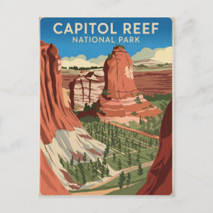 Capitol Reef National Park Vintage Postcard