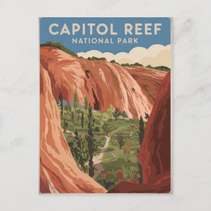 Capitol Reef National Park Vintage Postcard