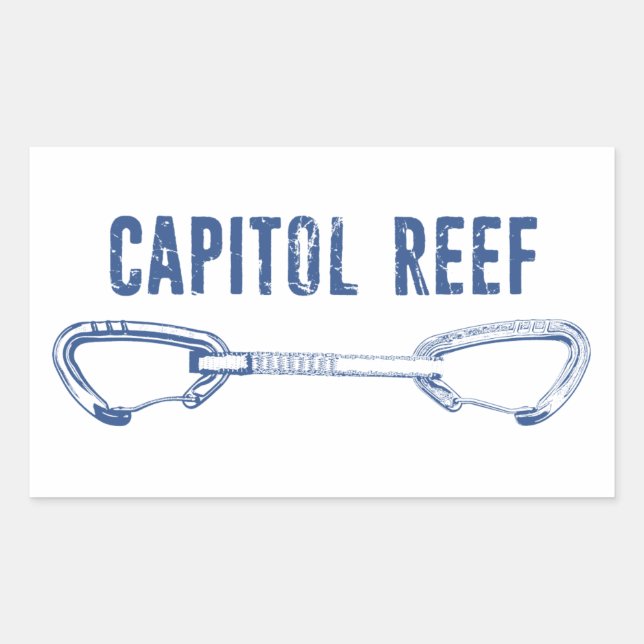 Capitol Reef Rock Climbing Quickdraw Sticker (Front)