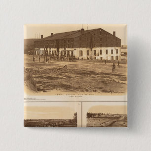 Capitol, Richmond Libby Prison 2 Inch Square Button
