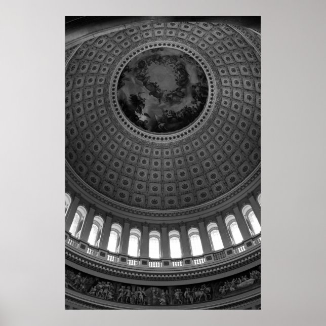 Capitol Rotunda B&W Poster (Front)