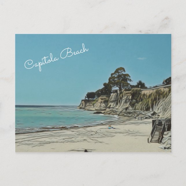 Capitola Beach Customizable Postcard (Front)