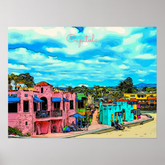 Capitola Cacitas California Coast Poster
