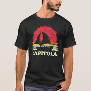 Capitola California Sail Boat Boating Captain Sail T-Shirt