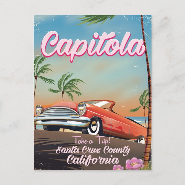 Capitola California Vintage travel poster Postcard (Front)