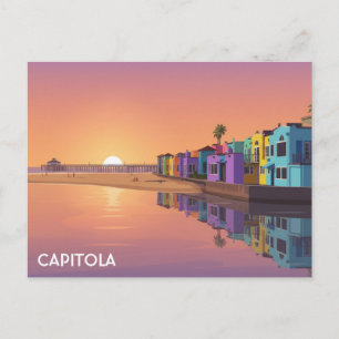 Capitola Santa Cruz California Travel Postcard