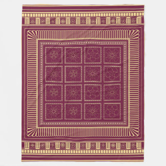 Capitoline Bloom: Etrusco-Roman Fleece Blanket