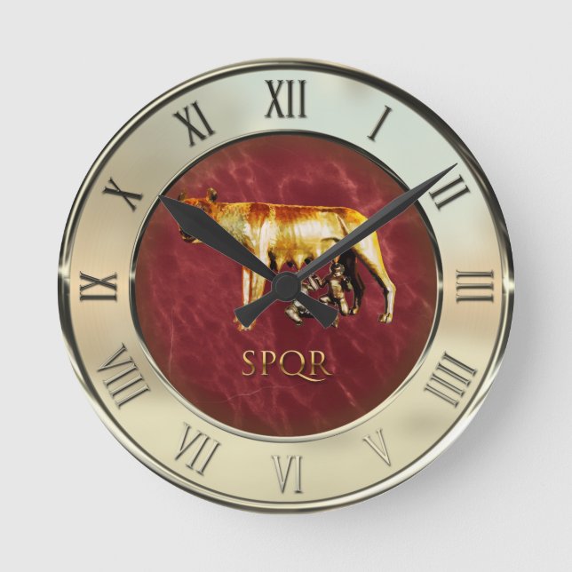 Capitoline Wolf Round Clock (Front)