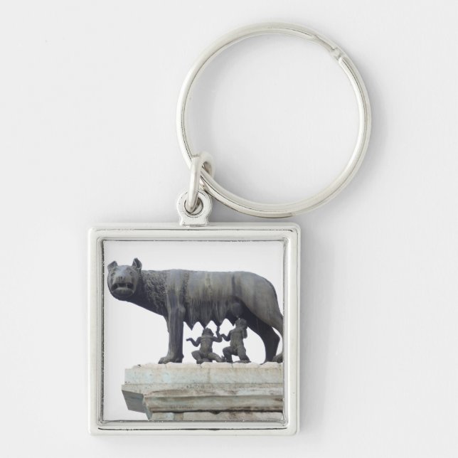 Capitoline Wolf Statue (She-wolf suckling), Keychain (Front)