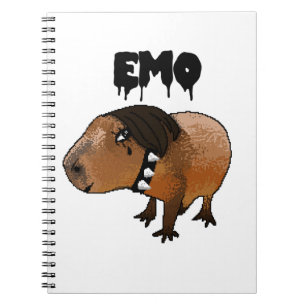 Capivara Emo Caderno Notebook