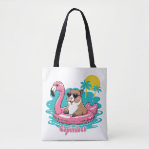 Capivara Stylosa in the summer with Boia Rosa Tote Bag