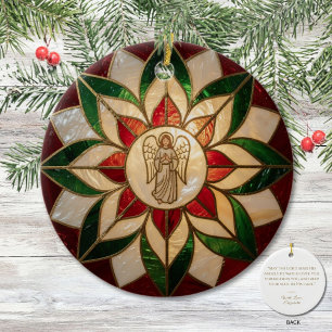 Capiz-Inspired Angel Parol  Ceramic Ornament