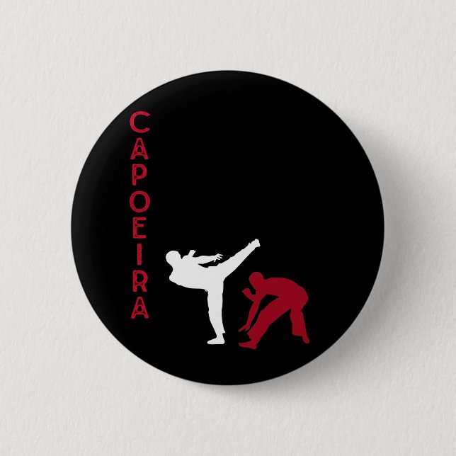 Capoeira Brazilian Martial Arts 2 Inch Round Button (Front)