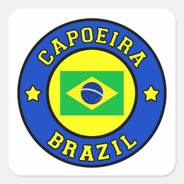 Capoeira Square Sticker (Front)