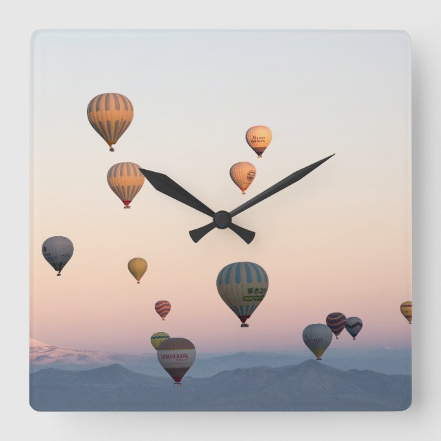 Cappadocia. Balloon Flight Square Wall Clock (Front)