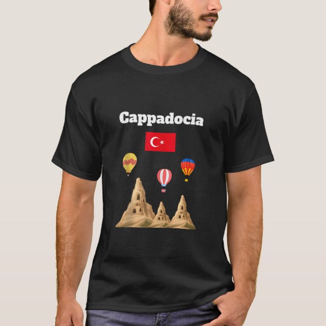 Cappadocia Turkish Souvenir Hot air balloon Turkey T-Shirt (Front)