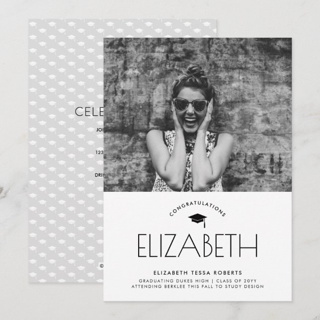Capped it Graduation Announcement (Front/Back)