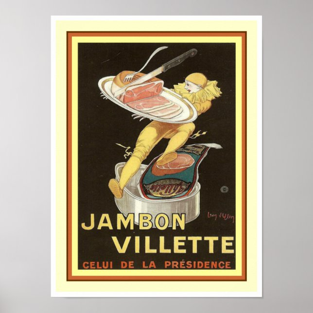 Cappielllo Jambon Villette Ad Poster 12 x 16 (Front)