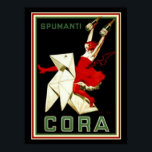 Cappiello Art Deco "Cora" Spumanti Print 12 x 16<br><div class="desc">Colorful Art Deco Cora Spumanti Ad by Leonetto Cappiello</div>