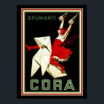 Cappiello Art Deco "Cora" Spumanti Print 12 x 16<br><div class="desc">Colorful Art Deco Cora Spumanti Ad by Leonetto Cappiello</div>