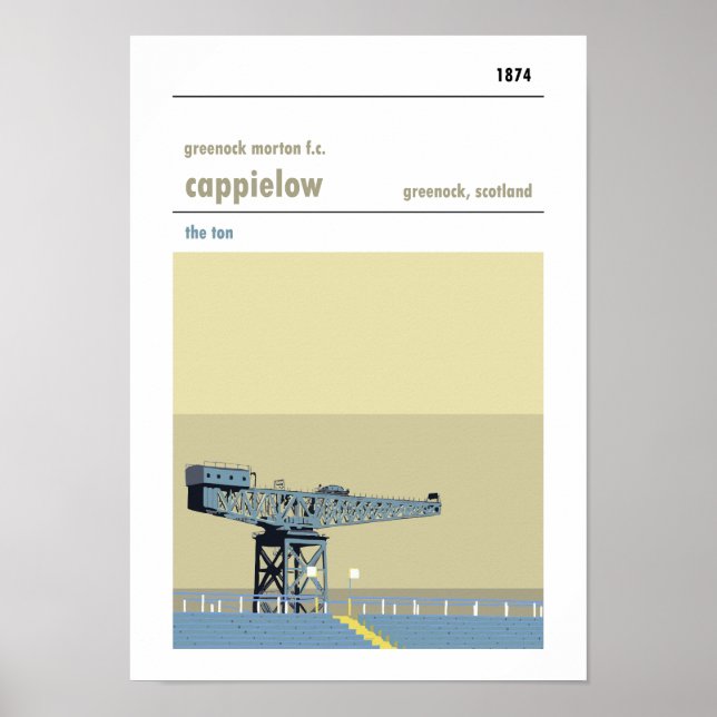 Cappielow, Greenock. Haynes manual style print (Front)