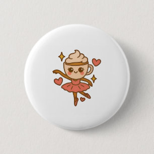 Cappuccina Ballerina Italian Ausweis 2 Inch Round Button
