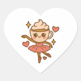 Cappuccina Ballerina Italian ID Heart Sticker