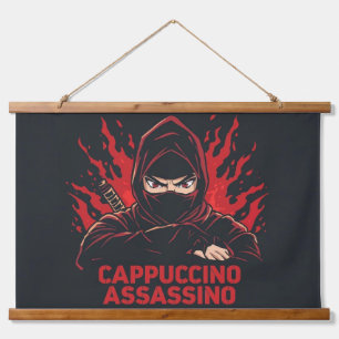 Cappuccino Assassino Coffee Lovers Italian Brainro Hanging Tapestry
