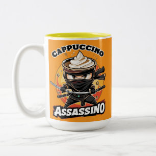 Cappuccino Assassino Coffee Lovers Italian Brainro Two-Tone Coffee Mug