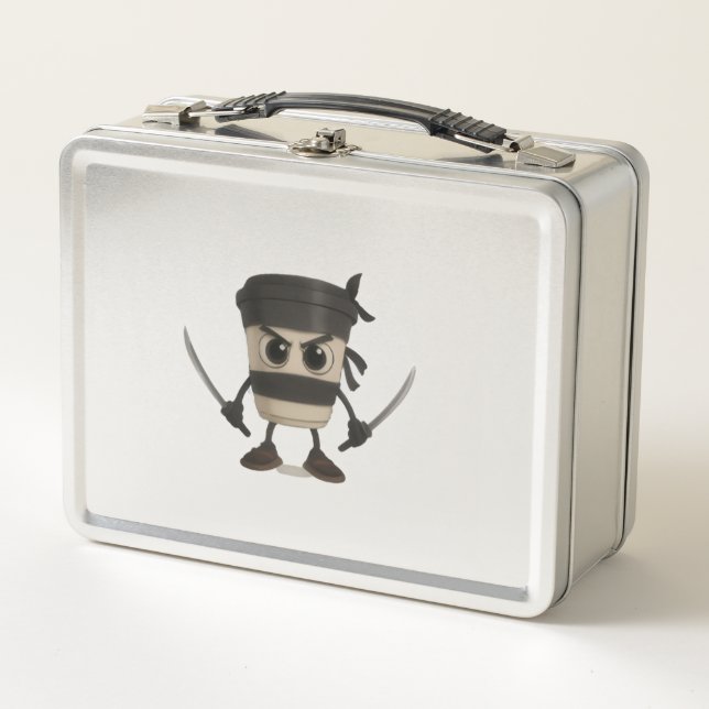 Cappuccino Assassino Funny Italian Metal Lunch Box (Front)
