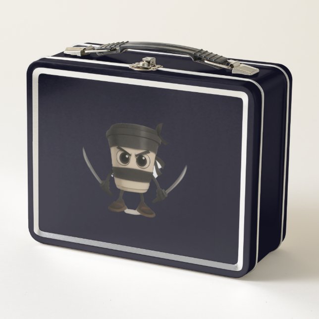 Cappuccino Assassino Funny Italian Metal Lunch Box (Front)