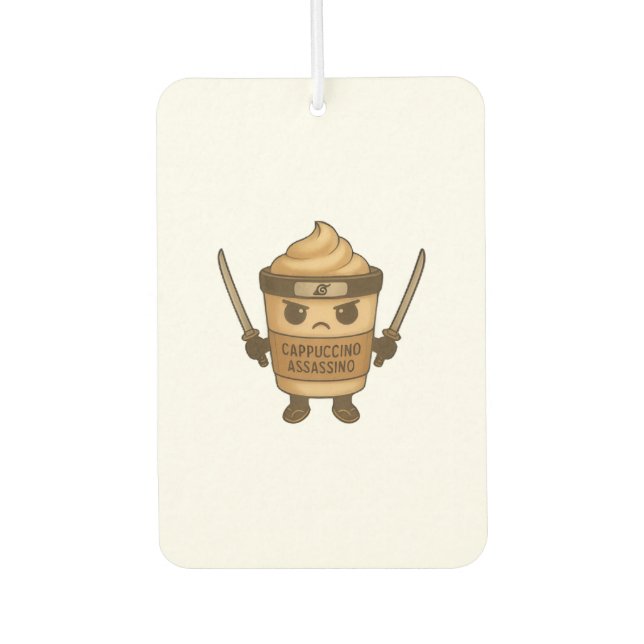 Cappuccino Assassino Italian Air Freshener (Front)