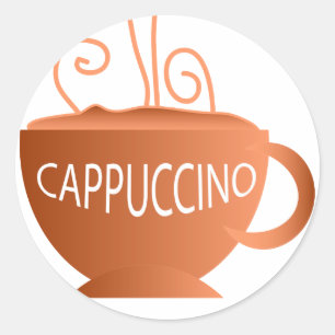 Cappuccino Classic Round Sticker