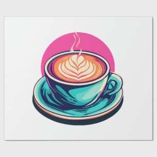 Cappuccino coffee cup wrapping paper