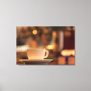 Cappuccino coffee, Venice, Italy Canvas Print